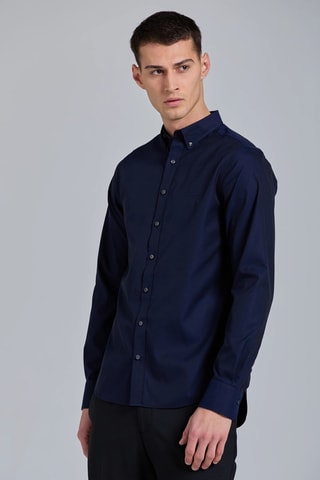 Chemise slim - Bleu marine
