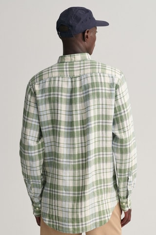 Chemise regular en lin - Vert