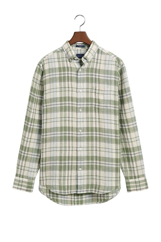 Chemise regular en lin - Vert