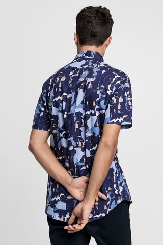 Chemise slim - Bleu marine