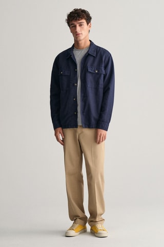 Surchemise relaxed en lin - Bleu marine