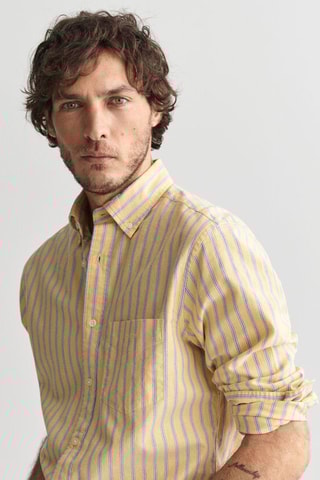 Chemise regular en coton biologique - Jaune