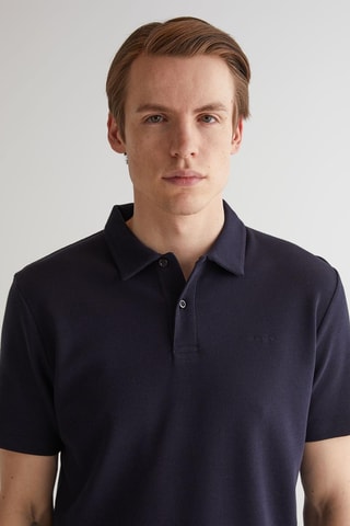 Polo regular - Bleu marine