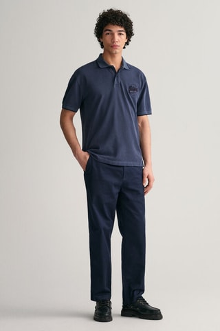 Polo relaxed - Bleu marine