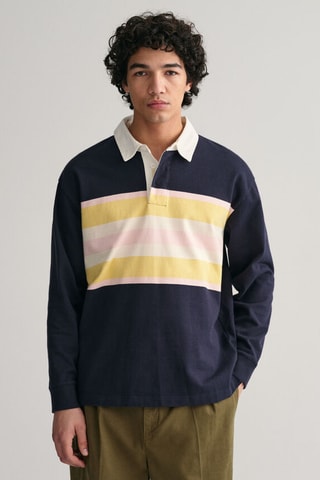 Polo relaxed - Bleu marine
