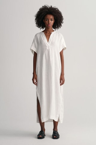 Caftan relaxed en lin - Blanc