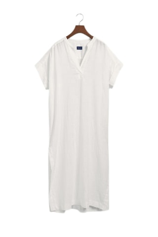 Caftan relaxed en lin - Blanc