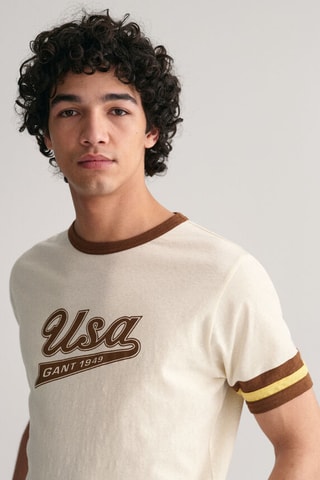 T-shirt slim - Crème