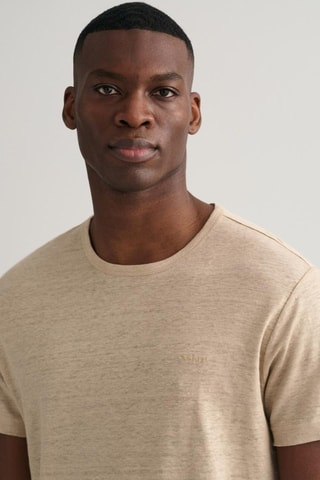 T-shirt regular en lin - Beige