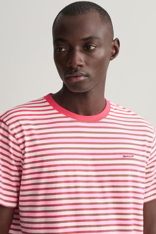 T-shirt regular - Blanc et magenta