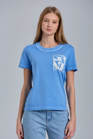 T-shirt oversize - Bleu