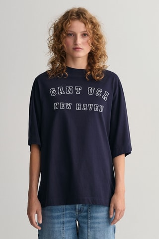 T-shirt oversize - Bleu marine