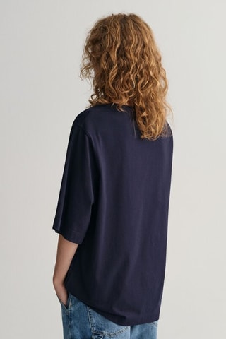 T-shirt oversize - Bleu marine