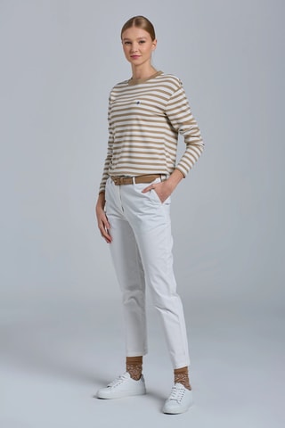 T-shirt - Blanc et beige