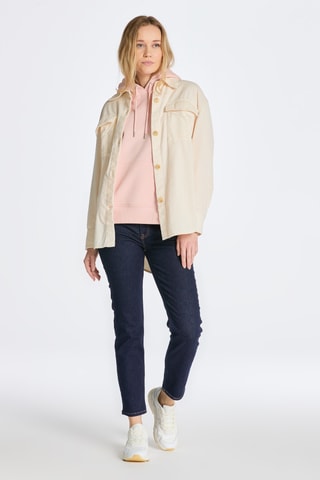 Sweat oversize à capuche - Rose pâle