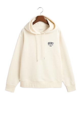 Sweat relaxed à capuche - Crème