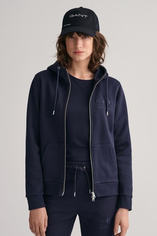 Sweat regular à capuche - Bleu marine