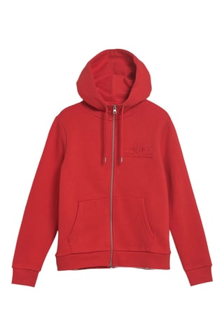 Sweat regular à capuche - Rouge