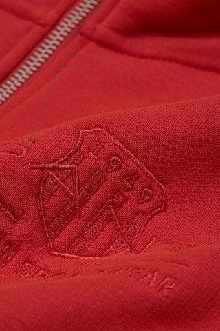 Sweat regular à capuche - Rouge