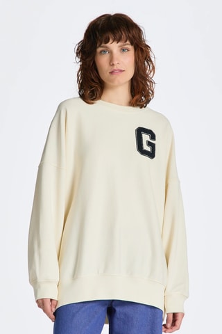 Sweat relaxed en coton biologique - Crème