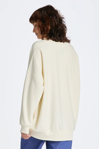 Sweat relaxed en coton biologique - Crème