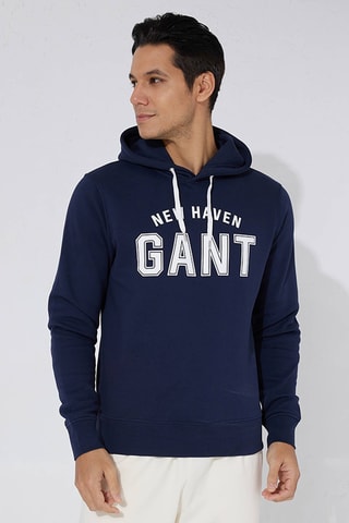 Sweat regular à capuche - Bleu marine