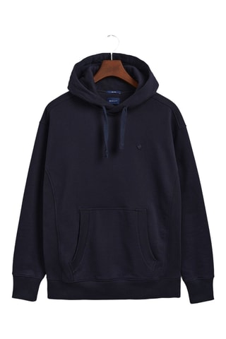 Sweat relaxed en coton biologique à capuche - Bleu marine