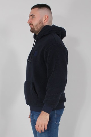 Sweat relaxed à capuche - Bleu marine