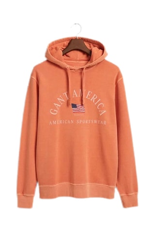 Sweat relaxed à capuche - Orange