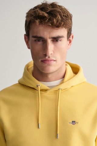 Sweat regular à capuche - Jaune
