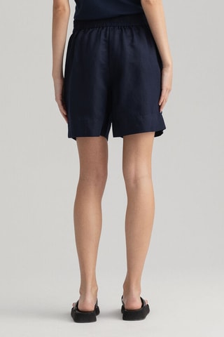 Short relaxed en lin - Bleu marine