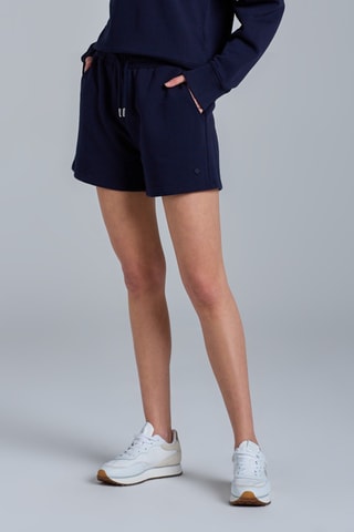 Short relaxed en coton biologique - Bleu marine