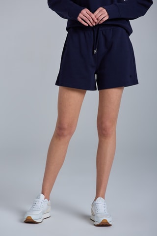 Short relaxed en coton biologique - Bleu marine