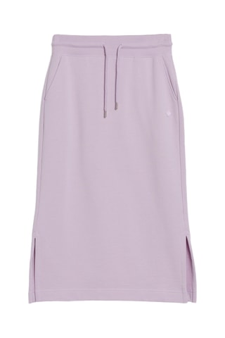 Jupe midi en coton biologique - Lilas