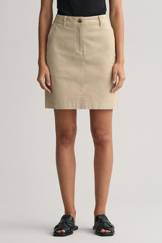 Jupe droite taille mi-haute - Beige