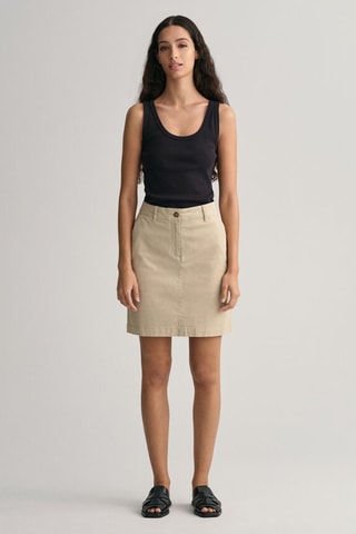 Jupe droite taille mi-haute - Beige