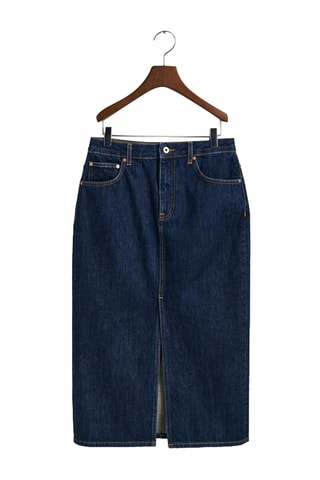 Jupe fourreau taille haute - Bleu foncé