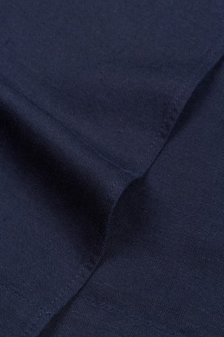 Jupe portefeuille midi en lin - Bleu marine