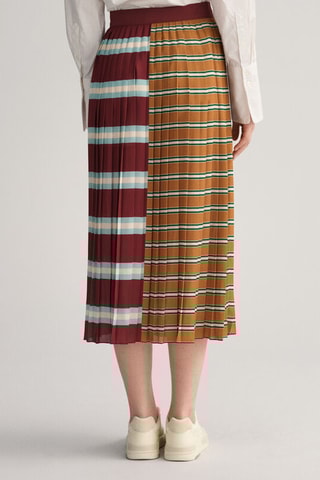 Jupe plissée midi - Bordeaux