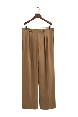 Pantalon de costume en laine - Beige foncé