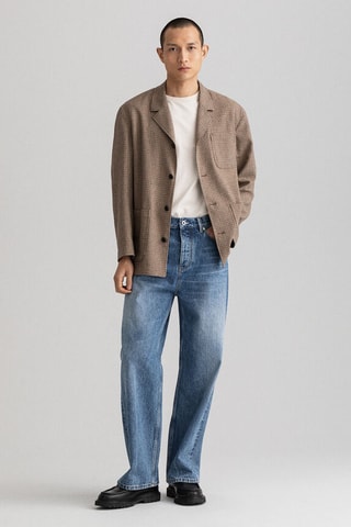 Veste de costume relaxed en laine - Beige