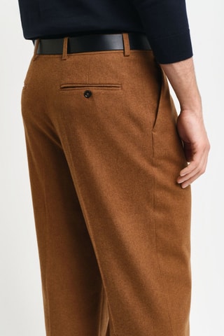 Pantalon de costume en laine - Marron