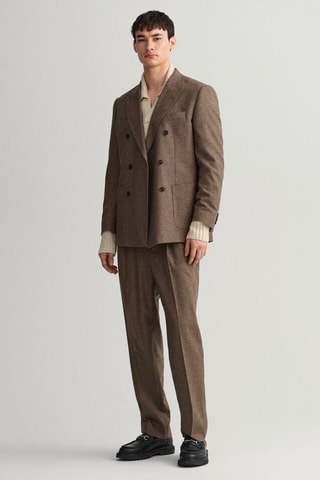 Blazer relaxed en laine - Marron