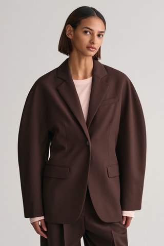 Blazer regular en laine - Marron