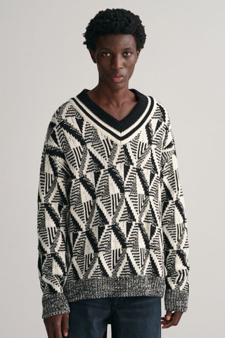 Pull en laine - Noir et blanc