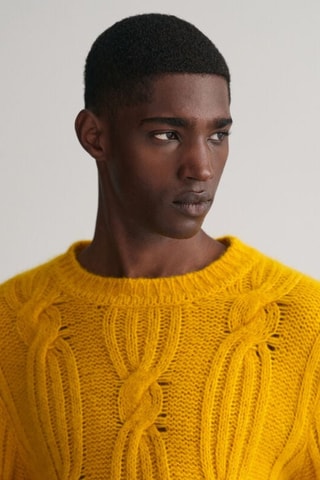 Pull en alpaga - Moutarde