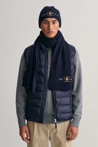 Echarpe et bonnet en laine - Bleu nuit