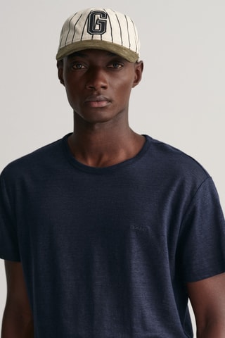 T-shirt en lin - Bleu nuit chiné