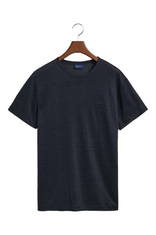 T-shirt en lin - Bleu nuit chiné