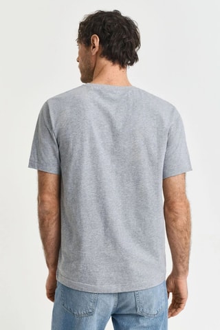 T-shirt - Gris chiné et rouge